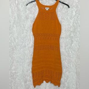 Rue 21 | Orange crochet dress